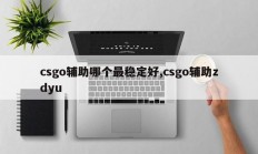 csgo辅助哪个最稳定好,csgo辅助zdyu