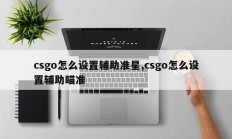 csgo怎么设置辅助准星,csgo怎么设置辅助瞄准