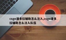 csgo潘多拉辅助怎么注入,csgo潘多拉辅助怎么注入队伍