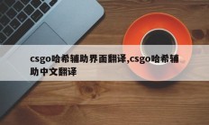 csgo哈希辅助界面翻译,csgo哈希辅助中文翻译