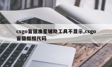 csgo盲狙准星辅助工具不显示,csgo盲狙框框代码