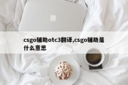csgo辅助otc3翻译,csgo辅助是什么意思