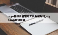 csgo盲狙准星辅助工具会被封吗,csgoawp盲狙准星