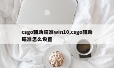 csgo辅助瞄准win10,csgo辅助瞄准怎么设置
